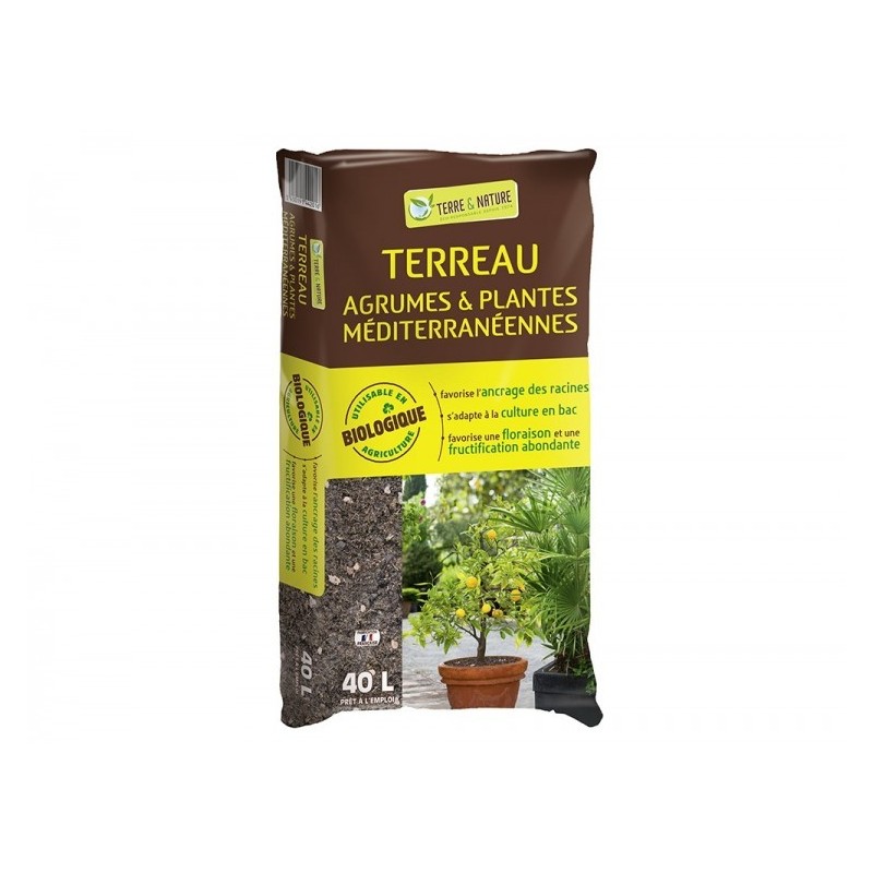 Terreau agrumes & plantes méditerranéennes - sac de 40L Terreau agrumes & plantes méditerranéennes - sac de 40L