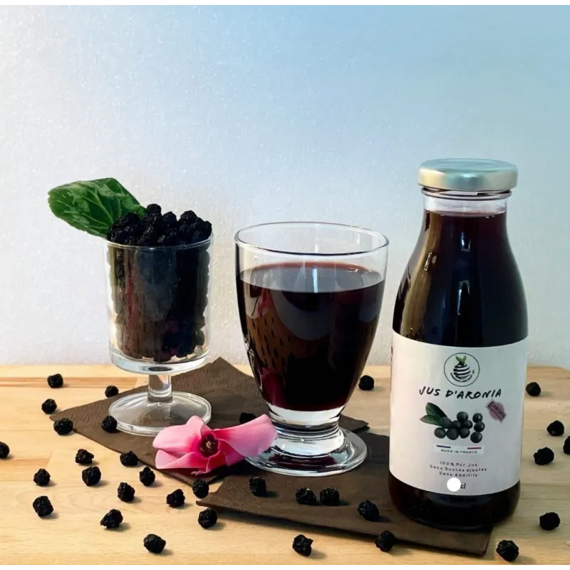 Jus d'Aronia - 50cl - 100% pur jus - Carton de 20 bouteilles