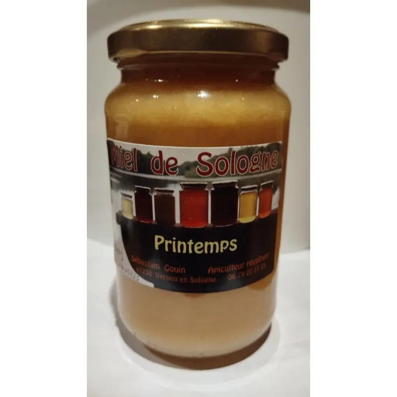 Miel de printemps - Pot de 500g - Miel produit en Sologne