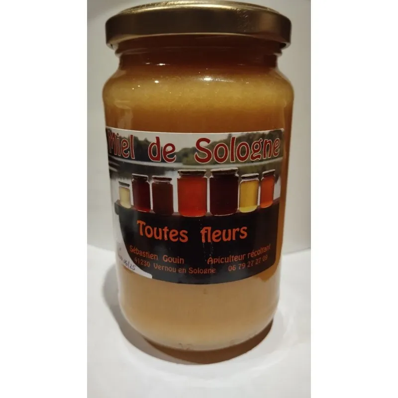 Miel Toutes Fleurs - Pot de 500g - Miel produit en Sologne