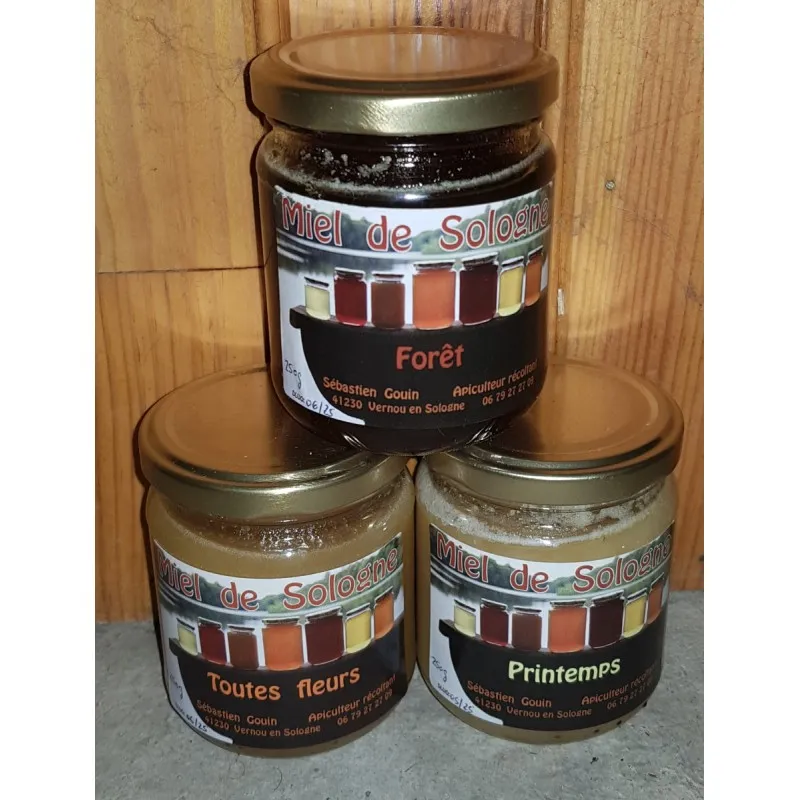 Offre Découverte Miel - 3 x 250g - Miel produit en Sologne