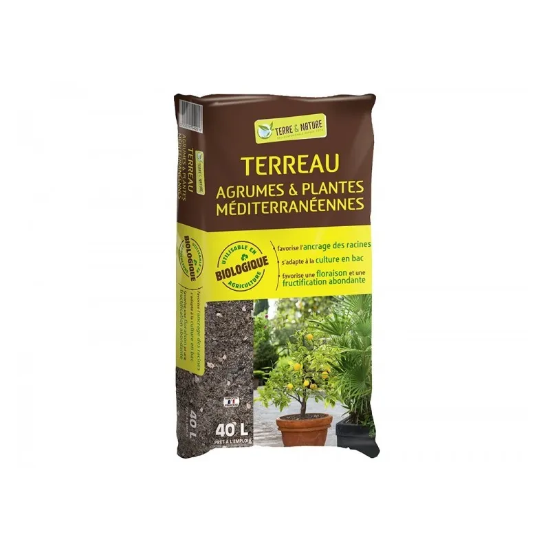 Terreau agrumes & plantes méditerranéennes - sac de 40L